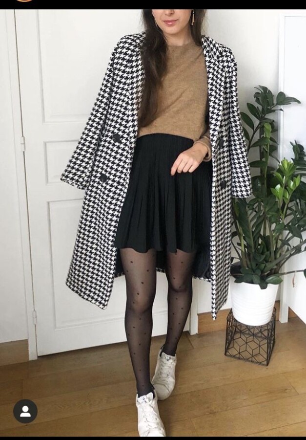 Collant pied de poule style