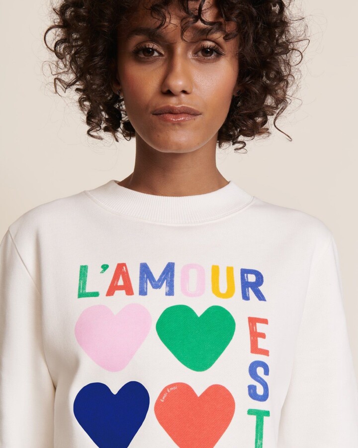 Pull brodé Amour femme