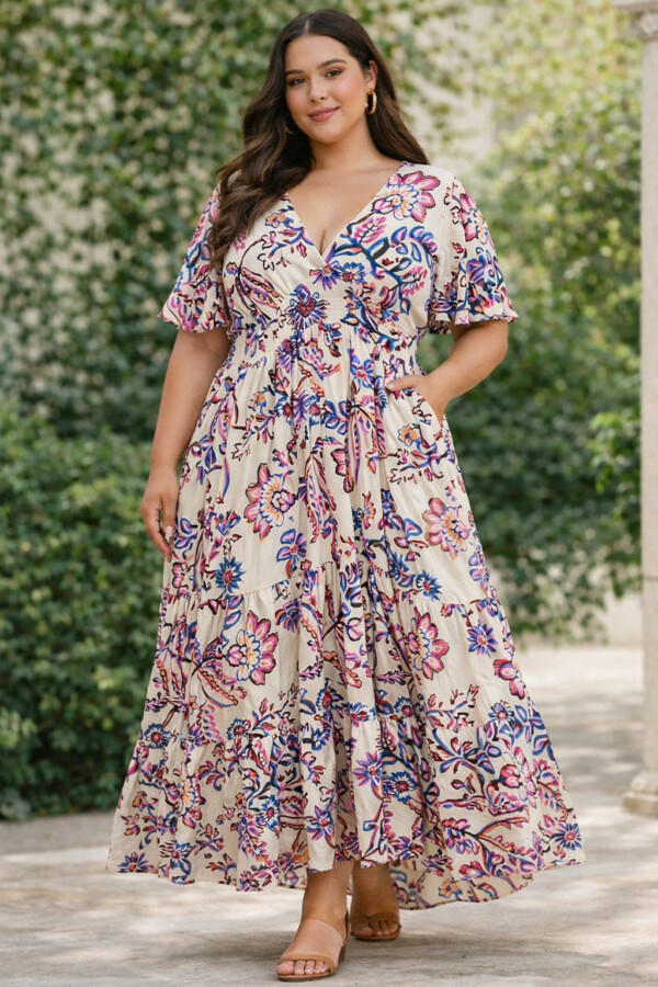 Jupe longue grande taille bohème