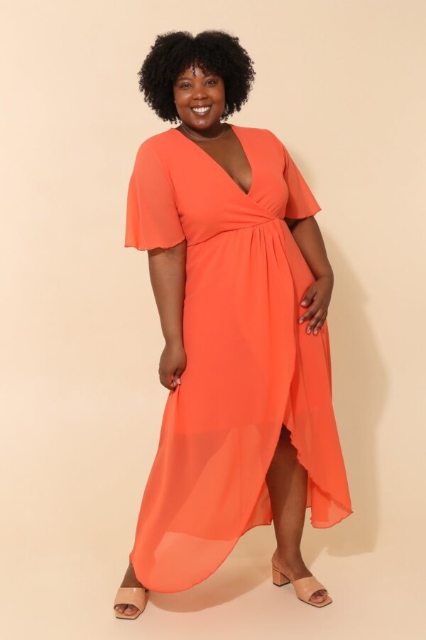 robe orange grande taille