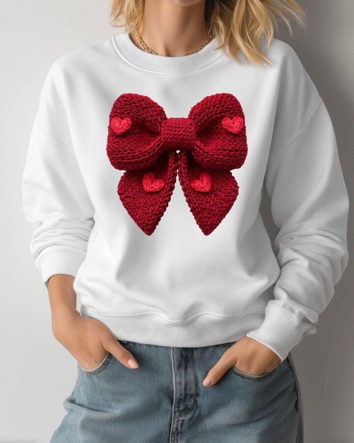 Pull brodé Amour femme