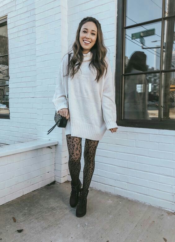 collants léopard femme