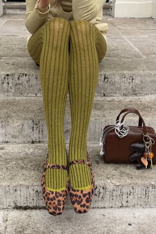 Collants léopard look