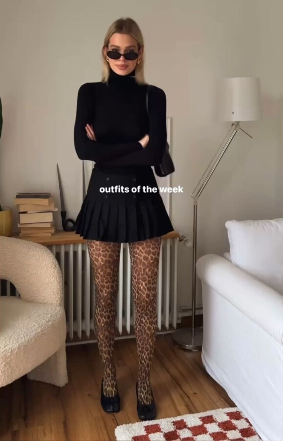 Collants léopard look