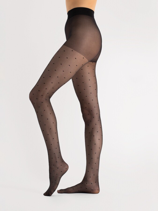 Collants à pois vintage