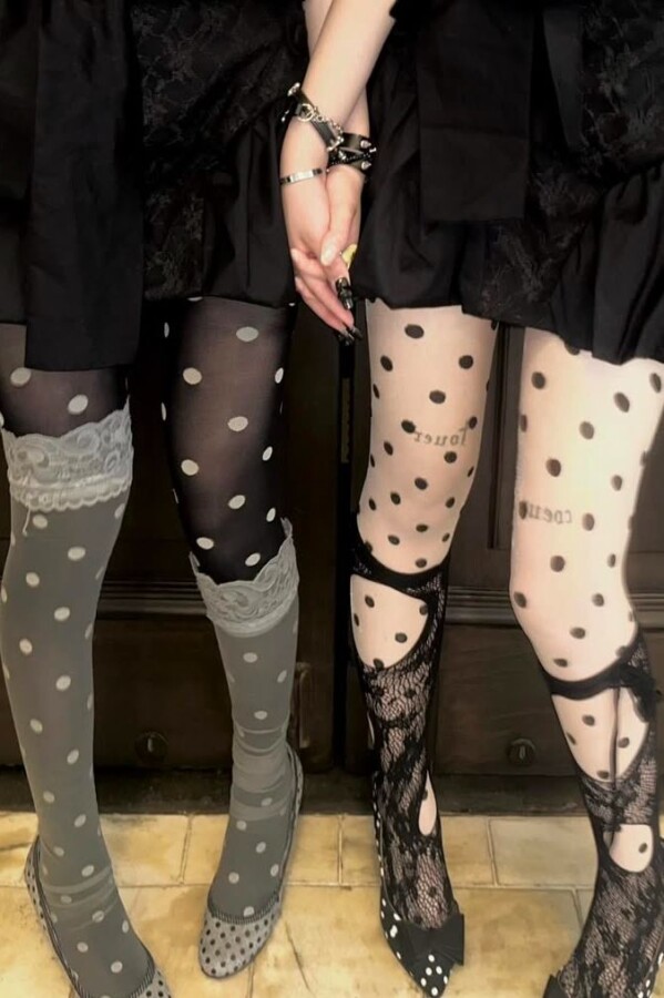 collants à pois
