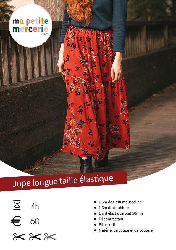 Jupe longue grande taille bohème
