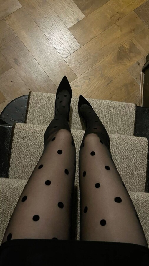 Collants à pois vintage