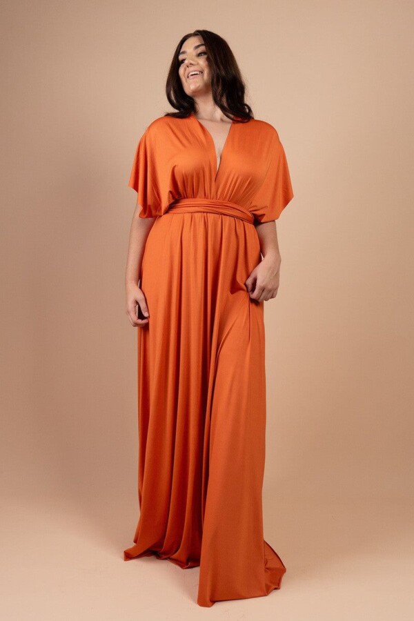 robe orange grande taille