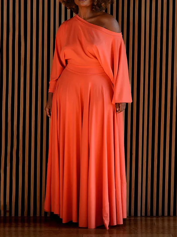 robe orange grande taille
