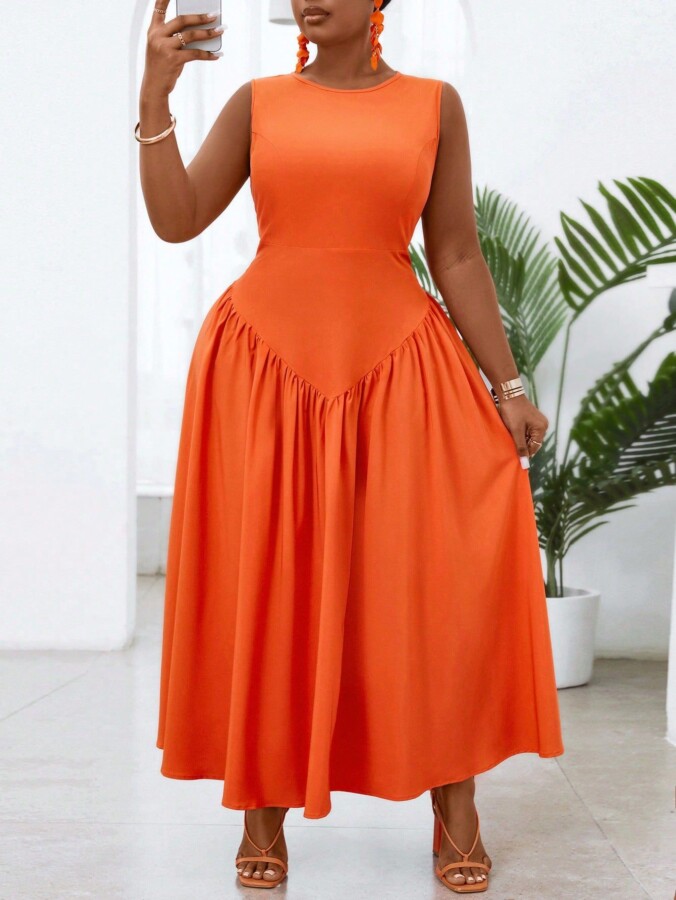 robe orange grande taille