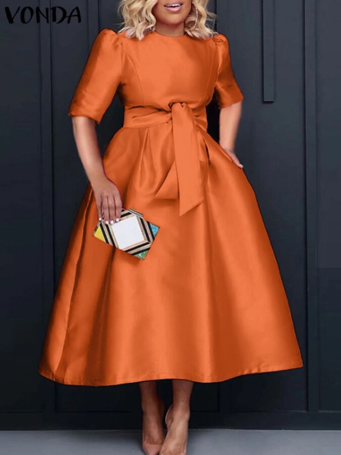 robe orange grande taille