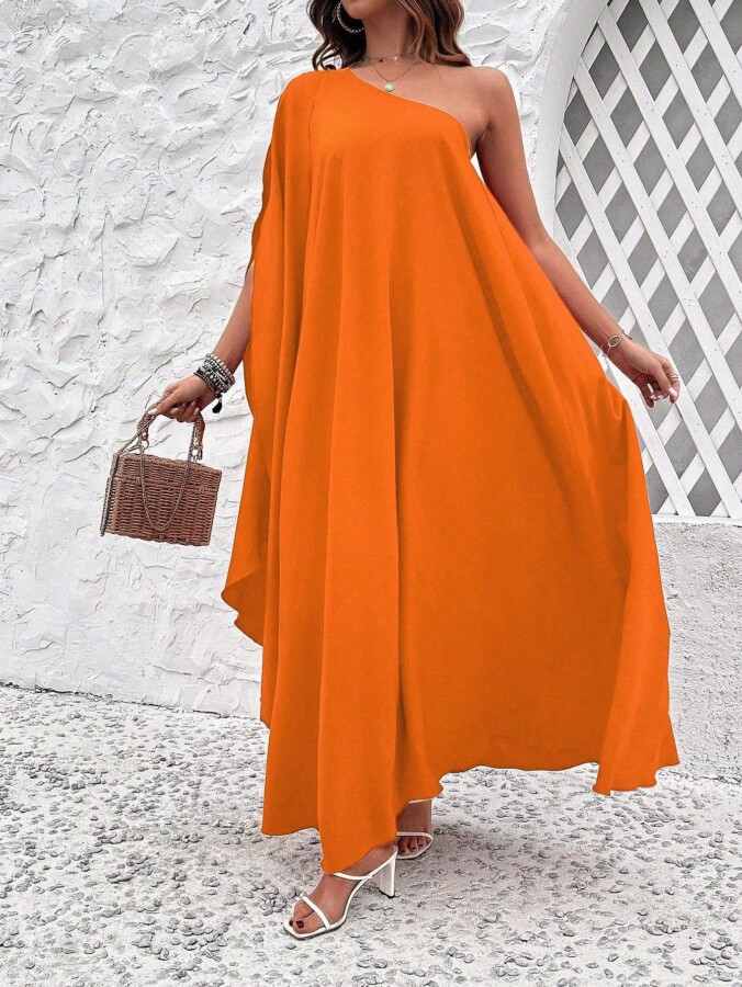 Robe orange grande taille chic