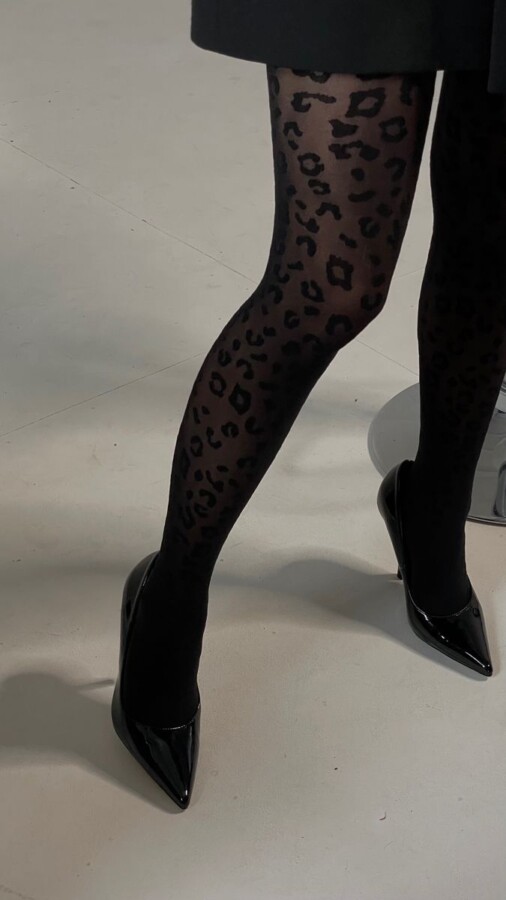 Collants léopard look