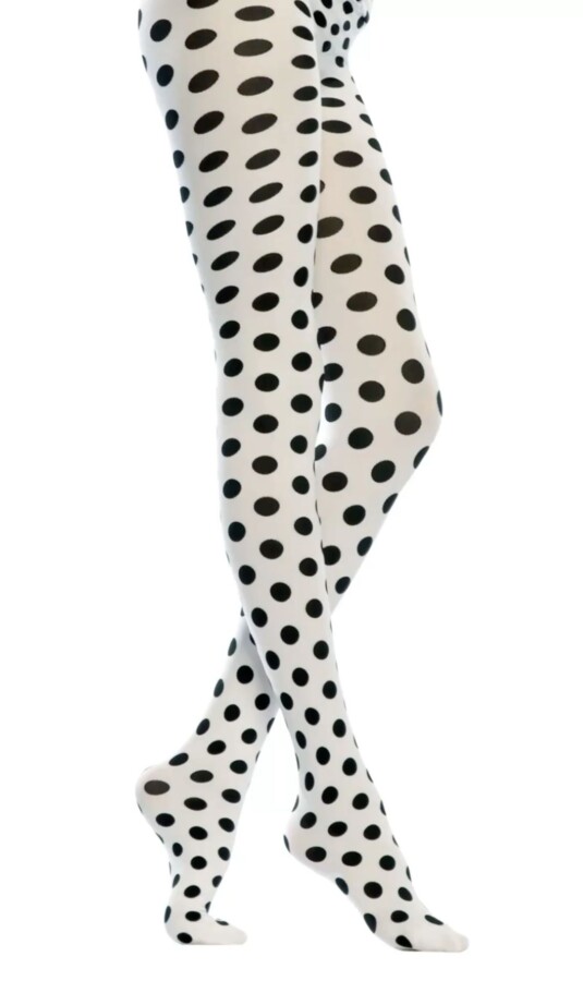 Collants à pois vintage